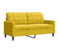 vidaXL Canapé à 2 places Velours 140 cm Jaune