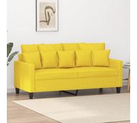 Vidaxl Canapé À 2 Places Jaune Clair 140 Cm Tissu Jaune