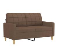 vidaXL Canapé à 2 Places Marron 120 cm Tissu, canapé, canapé rembourré, sièges de Salon, Causeuse, canapé de Salon, canapé à Deux Places