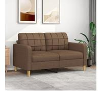 Vidaxl Canapé À 2 Places Marron 140 Cm Tissu Marron
