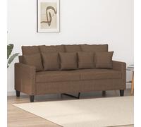 Vidaxl Canapé À 2 Places Marron 140 Cm Tissu Marron