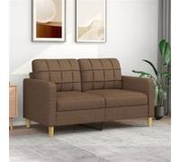 vidaXL Canapé à 2 places Marron 140 cm Tissu Marron G