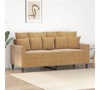 Canapé à 2 places Marron 140 cm Velours