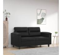 vidaXL Canapé à 2 places Noir 120 cm Similicuir