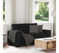vidaXL Canapé 2 places – 120 cm – Tissu – Noir