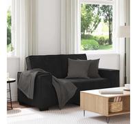 vidaXL Canapé à 2 Places Noir 160x78x84 cm Velours, canapé, canapé Deux Places, canapé 2 Places en Velours, Couche, canapé en Velours