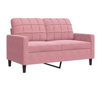 vidaXL Canapé à 2 Places Rose 120 cm Velours, canapé, canapé rembourré, siège de Salon, Causeuse, canapé de Salon, canapé à Deux Places