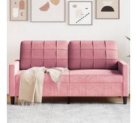 Vidaxl Canapé À 2 Places Rose 140 Cm Velours Rose