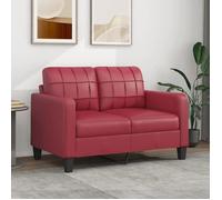 Canapé à 2 places en Similicuir Rouge bordeaux 120 cm