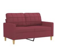 vidaXL Canapé à 2 Places Rouge Bordeaux 120 cm Tissu, canapé, canapé rembourré, sièges de Salon, Causeuse, canapé de Salon, canapé à Deux Places