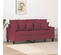 vidaXL Canapé à 2 places Rouge bordeaux 140 cm Tissu