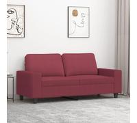 vidaXL Canapé à 2 places Rouge bordeaux 140 cm Tissu