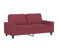 vidaXL Canapé 2 places 140 cm en tissu rouge bordeaux
