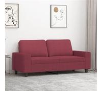 vidaXL Canapé 2 places 140 cm en tissu rouge bordeaux