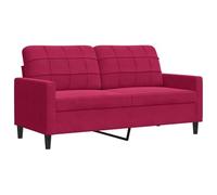 vidaXL Canapé 2 places Rouge bordeaux 140 cm Velours