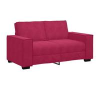 vidaXL Canapé 2 places 160x78x84 cm Velours Rouge Bordeaux