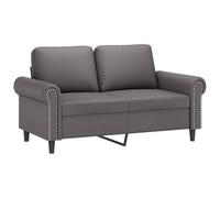 vidaXL Canapé à 2 Places, Siège avec Accoudoirs, Fauteuil avec Dossier, Meuble de Salon Salle de Séjour Maison, Moderne, Gris Similicuir