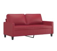 Vidaxl Canapé À 2 Places Rouge Bordeaux 140 Cm Similicuir Rouge