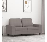 vidaXL Canapé à 2 places Taupe 120 cm Tissu