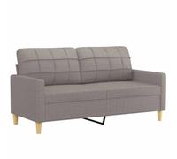 vidaXL Canapé à 2 places 140 cm en tissu Taupe