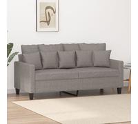 Vidaxl Canapé À 2 Places Taupe 140 Cm Tissu Gris