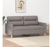Vidaxl Canapé À 2 Places Taupe 140 Cm Tissu Gris
