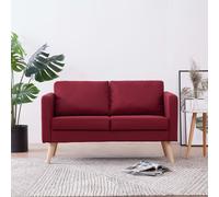 Vidaxl Canapé À 2 Places Tissu Rouge Bordeaux Rouge