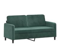 Vidaxl Canapé À 2 Places Vert Foncé 140 Cm Velours Vert