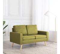 Vidaxl Canapé À 2 Places Vert Tissu Vert