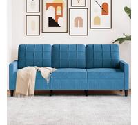 vidaXL Canapé 3 places 180 cm en velours Bleu