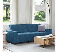 Vidaxl Canapé À 3 Places Bleu 180 Cm Velours Bleu