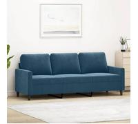 vidaXL Canapé à 3 places Bleu 180 cm Velours 359218