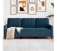 vidaXL Canapé 3 places 180 cm en velours Bleu