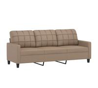 vidaXL Canapé à 3 places Cappuccino 180 cm Similicuir, canapé, canapé de salon, canapé à trois places, canapé rembourré, 359126