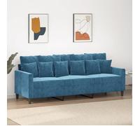 vidaXL Canapé à 3 Places, Chaise de Relaxation avec Oreillers, Siège avec Accoudoirs et Dossier, Fauteuil TV de Salon, 359322