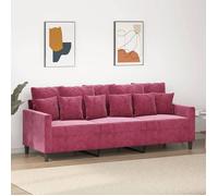 vidaXL Canapé à 3 Places, Chaise de Relaxation avec Oreillers, Siège avec Accoudoirs et Dossier, Fauteuil TV de Salon, 359317