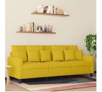 vidaXL Canapé à 3 Places Chaise de Relaxation avec Oreillers Siège avec Accoudoirs et Dossier Fauteuil TV de Salon 359319