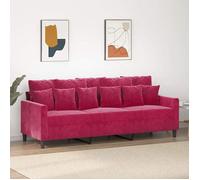 vidaXL Canapé à 3 Places Chaise de Relaxation avec Oreillers Siège avec Accoudoirs et Dossier Fauteuil TV de Salon 359317