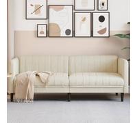 vidaXL Canapé à 3 Places, Chaise de Télévision avec Accoudoirs et Dossier, Canapé de Salon, Meuble de Salle de Séjour Maison Intérieur, Lin