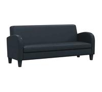 vidaXL Canapé à 3 places Cuir synthétique Noir