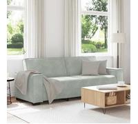 vidaXL Canapé à 3 places Gris clair 180 cm Velours, canapé, canapé trois places, canapé 3 places en velours, divan, canapé 4105030