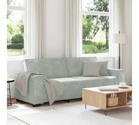 Vidaxl Canapé À 3 Places Gris Clair 180 Cm Velours Gris