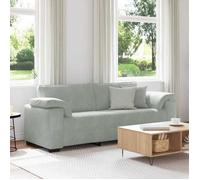 vidaXL Canapé 3 places Divan en velours gris clair 178 cm