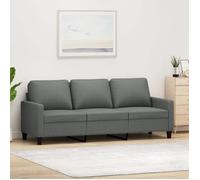 Vidaxl Canapé À 3 Places Gris Foncé 180 Cm Tissu Gris