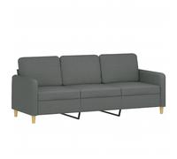 Vidaxl Canapé À 3 Places Gris Foncé 180 Cm Tissu Gris