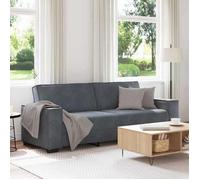 Vidaxl Canapé À 3 Places Gris Foncé 180 Cm Velours