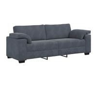 vidaXL Canapé à 3 places 178 cm Velours Gris foncé