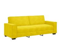 vidaXL Canapé à 3 Places Jaune 180 cm Velours, canapé, canapé Trois Places, canapé 3 Places en Velours, Divan, canapé en Velours