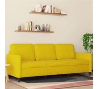 vidaXL Canapé à 3 places Jaune 180 cm Velours Jaune