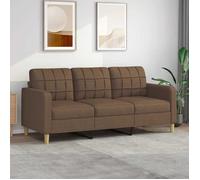 vidaXL Canapé à 3 places Marron 180 cm Tissu 359102